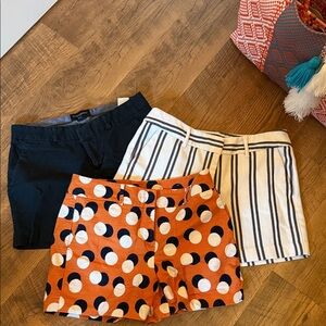 Bundle of 3 Stylish Patterned and Solid Shorts 4 inch inseam